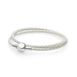 Multicolor Double Loop Leather Braid Bracelet for Couples