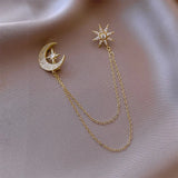 Moon Star Women's Brooch Tassel Corsage Gift