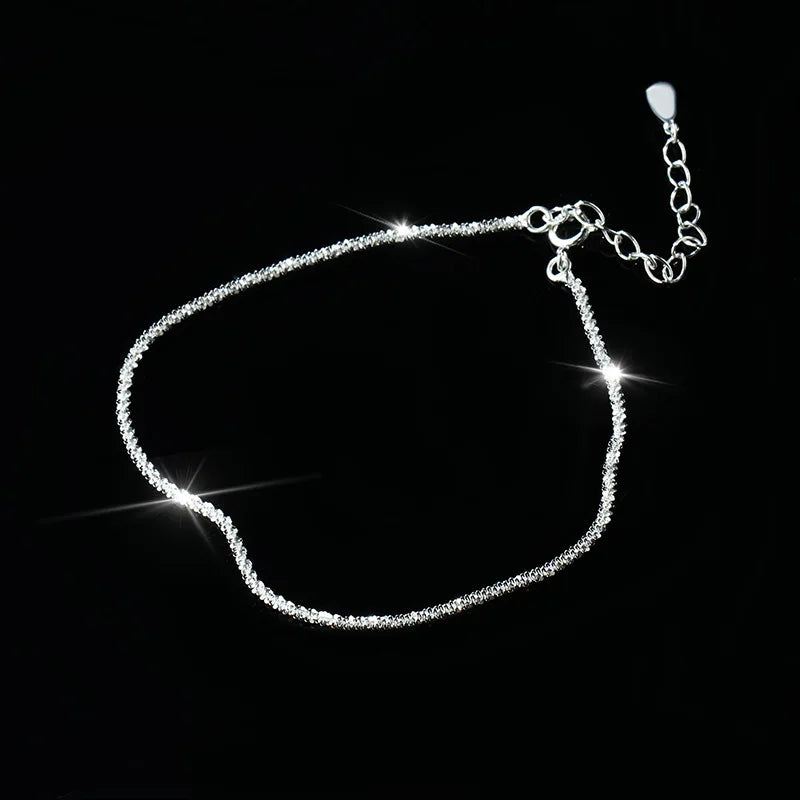 925 Sterling Silver Gypsophila Adjustable Bracelet Women Jewelry