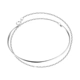 925 Silver Double Chain Bracelet for Women - Wedding Party Birthday Gift