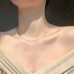 S925 Snake Bone Choker Silver Rose Necklace Fine Jewelry For Women
