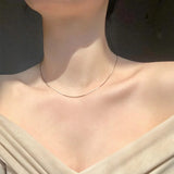 S925 Snake Bone Choker Silver Rose Necklace Fine Jewelry For Women