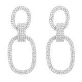 Double-Sided Rhinestone Earrings Pendant Women's Jewelry