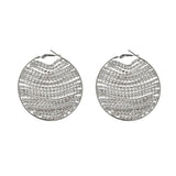 Rhinestone Round Dangle Earrings for Women Statement Accessories