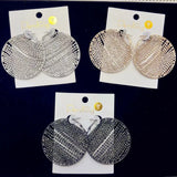 Rhinestone Round Dangle Earrings for Women Statement Accessories