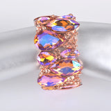 Crystal Cuff Bracelet for Women Wedding Bridal Jewelry