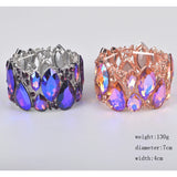 Crystal Cuff Bracelet for Women Wedding Bridal Jewelry