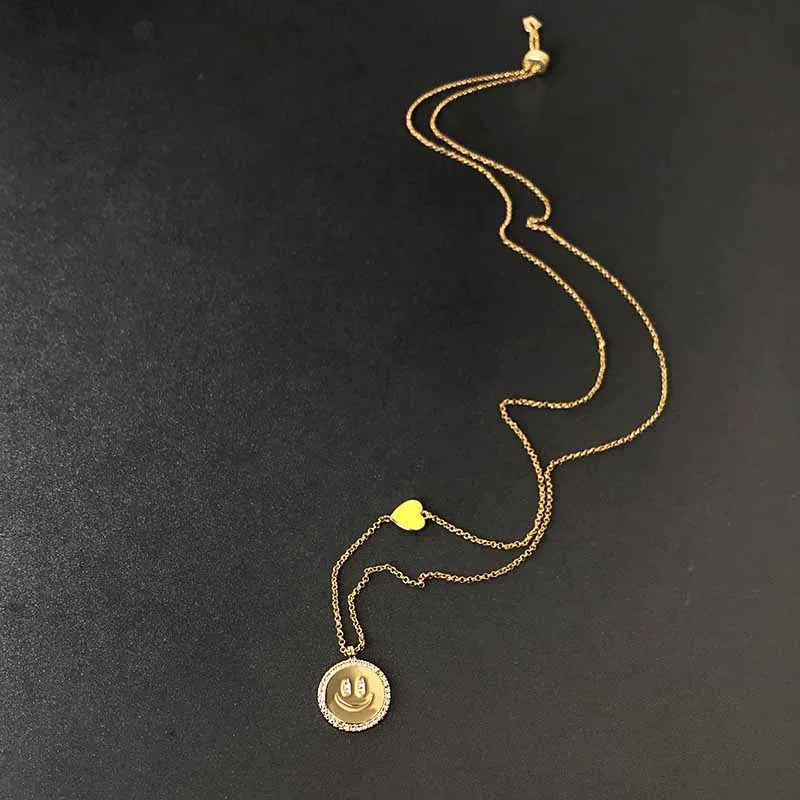 Smiling Face Necklace Sweet Summer Jewelry Beach Party Necklaces