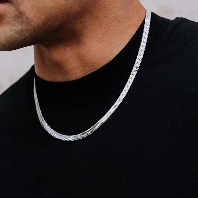 Stainless Steel Snake Chain Men Necklace 2/3/4/5mm