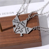 Alloy Pendant Necklace Bff Friendship Necklace Men's Women's Choker Jewelry