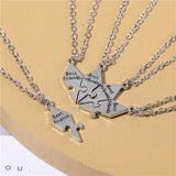 Alloy Pendant Necklace Bff Friendship Necklace Men's Women's Choker Jewelry