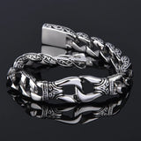 Stainless Steel Charm Bracelet Men Vintage Totem Mens Bracelets Male Jewelry
