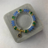 Bohemia Natural Stone 5x8mm Aquamarine Bracelet
