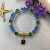 Bohemia Natural Stone 5x8mm Aquamarine Bracelet
