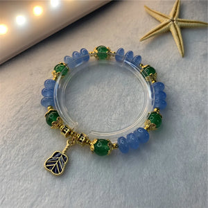 Bohemia Natural Stone 5x8mm Aquamarine Bracelet