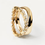 Zircon Geometric Wedding Ring for Women Bride