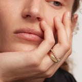 Zircon Geometric Wedding Ring for Women Bride