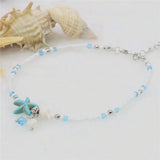 Turquoise Bead Irregular Bracelet Anklet Multifunctional Women's Jewelry
