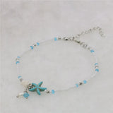 Turquoise Bead Irregular Bracelet Anklet Multifunctional Women's Jewelry