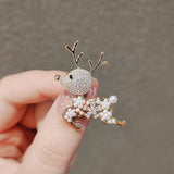 Deer Pearls Women's Brooch Jewelry Gift