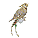 Vintage Bird Pearl Women's Brooch Jewelry Gift