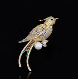 Vintage Bird Pearl Women's Brooch Jewelry Gift