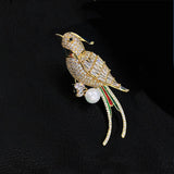 Vintage Bird Pearl Women's Brooch Jewelry Gift