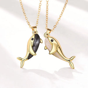 Whale Love Couple Necklace Set