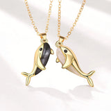Whale Love Couple Necklace Set
