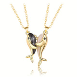Whale Love Couple Necklace Set