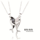 Whale Love Couple Necklace Set