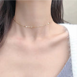Women Choker Necklace High Peach Heart Clavicle Chain Wedding Party Gift