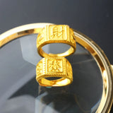 Men Square Ring 24K Rings for male 2 models Optional man 24k women Ring