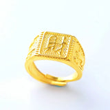 Men Square Ring 24K Rings for male 2 models Optional man 24k women Ring