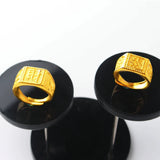 Men Square Ring 24K Rings for male 2 models Optional man 24k women Ring
