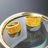 Men Square Ring 24K Rings for male 2 models Optional man 24k women Ring
