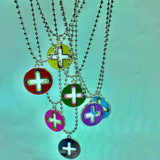 Colorful Dripping Pendant Hip Hop Necklace
