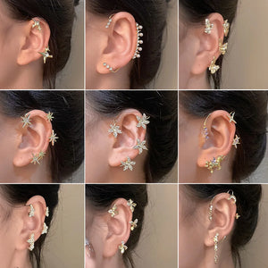 Exaggerated Butterfly Wing Ear Bone Clips for Girls Party Jewelry