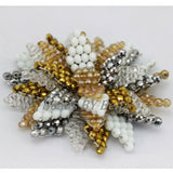 Nigerian African Style Bridal Brooch Colorful Crystal Beads Flower Brooch