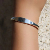 925 Silver Cuff Bangle Bracelet for Women Double Beads