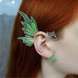 Iridescent Butterfly Ear Cuffs Dragon Ear Hooks