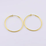 Painless 60MM Round Clip-On Earrings for Women