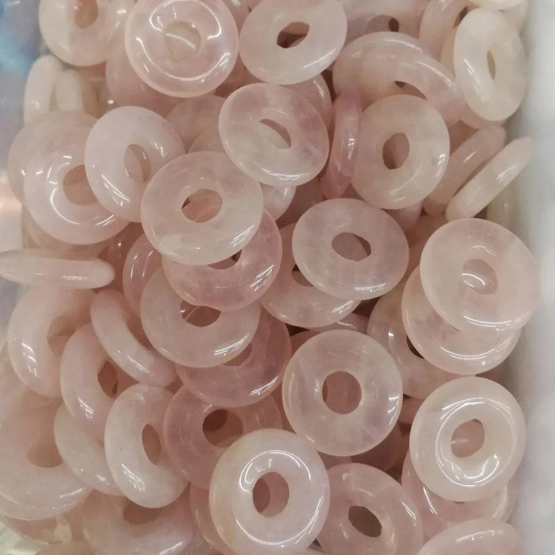 18mm Peace Buckle Charms Rose Quartz Opal Lapis Chakra Pendants