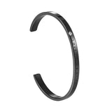 CZ Crystal Stainless Steel Couple Bracelets Open Cuff Bangles Gift