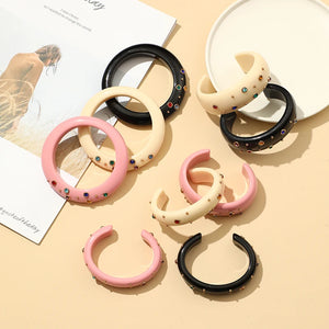 Indian Bangles Bracelet for Women Acrylic Colorful Resin Charms Crystal Girls