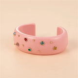 Indian Bangles Bracelet for Women Acrylic Colorful Resin Charms Crystal Girls