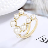 Pearl Rings 925 Silver Jewelry for Women Wedding Engagement