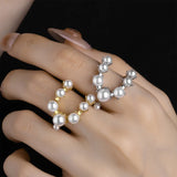 Pearl Rings 925 Silver Jewelry for Women Wedding Engagement