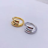 Vintage Brass Vacuum Plating 18K Wedding Engagement Rings