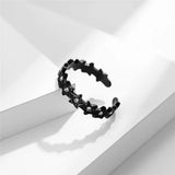 Star Band Zircon Inlaid Wedding Ring Stainless Steel